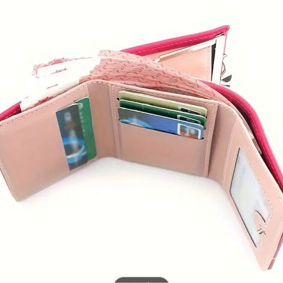 Trendy Cartoon Mouse Pattern Wallet, Trifold Coin Purse with Credit Card Holder - Picture 3 of 3